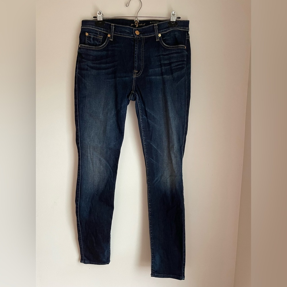 7FAM Mid Rise Skinny Jeans size 32